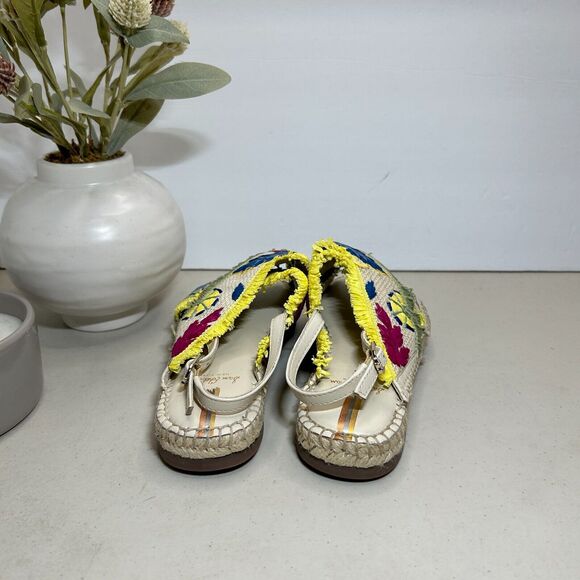 New Sam Edelman Kayden Kid Slingback Sandals Floral Embroidered Girls US 3M NWOB - Picture 5 of 8